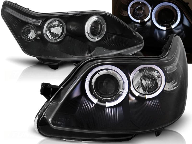 Predné svetlá Citroën C4 04-10 Angel Eyes Black