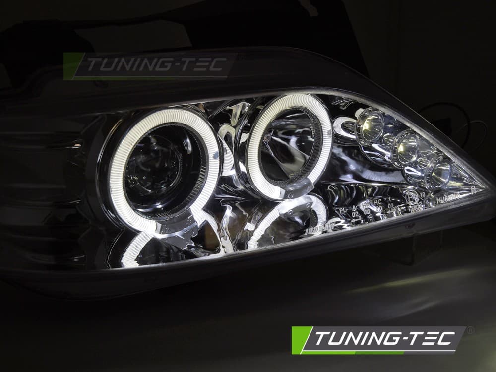 Predné svetlá Citroën Xsara 97-00 Angel Eyes Chrome – náhľad 2