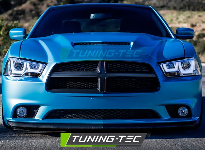 Predné svetlá Dodge Charger LX 11-15 Chrome U-Type – náhľad 3