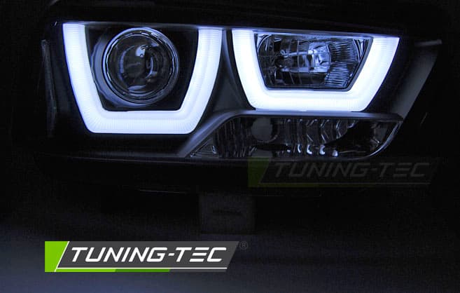 Predné svetlá Dodge Charger LX 11-15 Black U-Type – náhľad 2