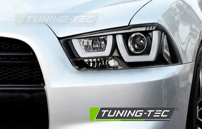 Predné svetlá Dodge Charger LX 11-15 Black U-Type – náhľad 5