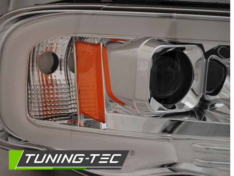 Predné svetlá Dodge Ram 02-06 Tube Light Chrome – náhľad 2