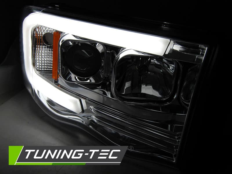 Predné svetlá Dodge Ram 02-06 Tube Light Chrome – náhľad 4