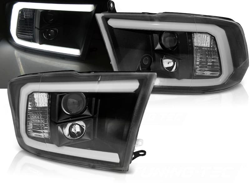 Predné svetlá Dodge Ram 09-18 Tube Light Black - 22