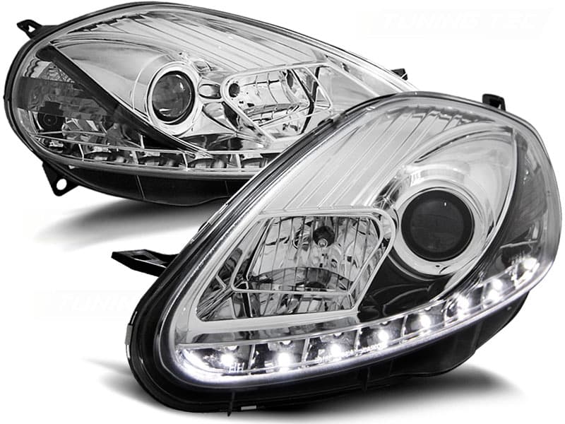 Predné svetlá Fiat Grande Punto 05-08 Devil Eyes Chrome