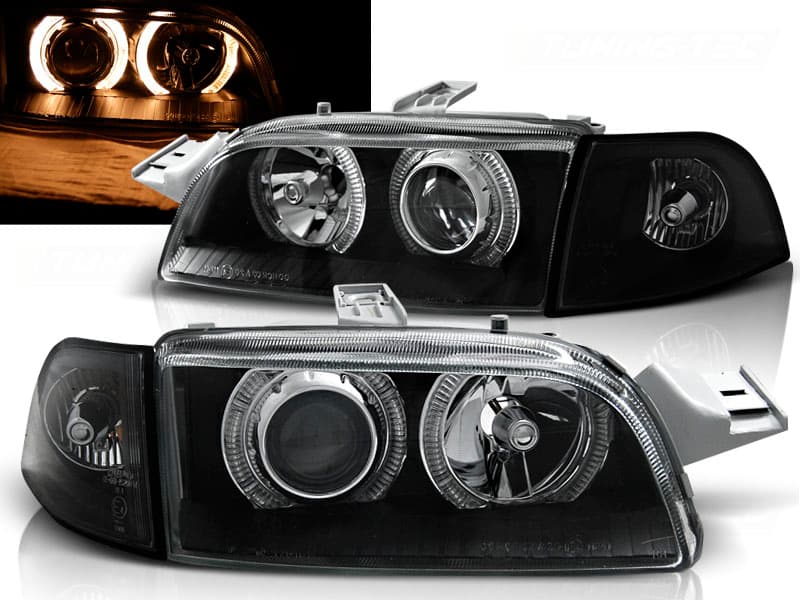 Predné svetlá Fiat Punto 1 93-99 Angel Eyes Black