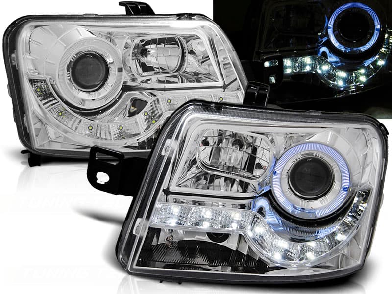 Predné svetlá Fiat Panda 03-12 Devil Eyes Chrome - 13