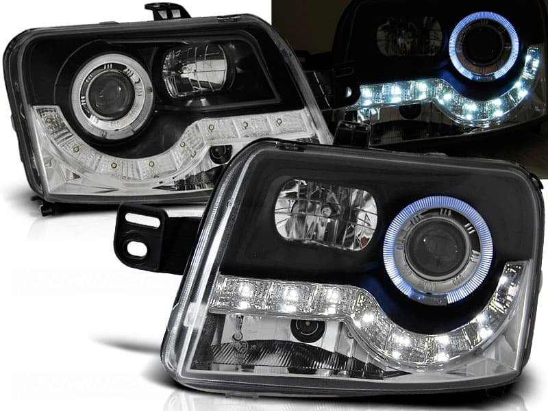 Predné svetlá Fiat Panda 03-12 Devil Eyes Black - 14