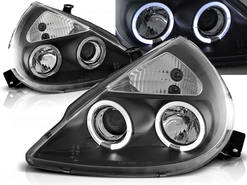 Predné svetlá Ford KA 96-08 Angel Eyes Black