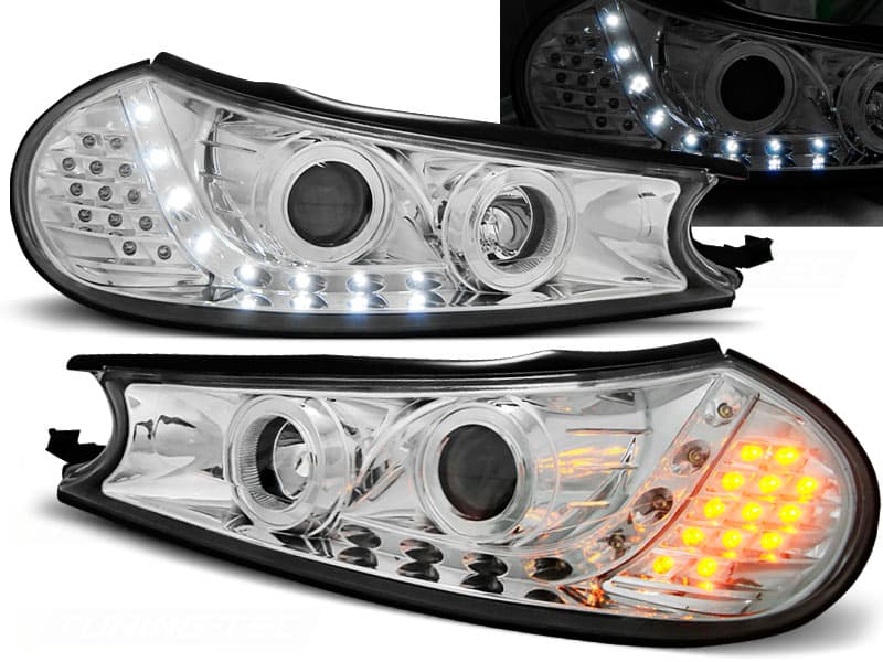 Predné svetlá Ford Mondeo 96-00 LED Devil Eyes Chrome