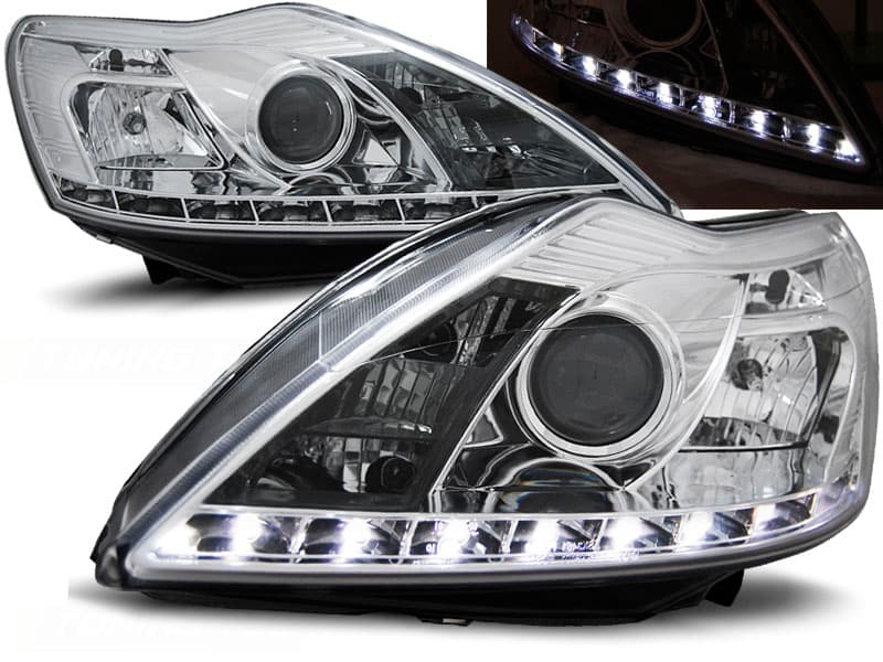 Predné svetlá Ford Focus 2 08-10 Devil Eyes Chrome
