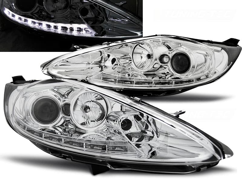 Predné svetlá Ford Fiesta MK7 08-12 Chrome