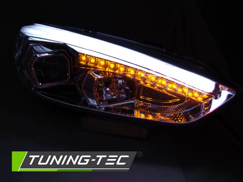 Predné svetlá Ford Focus 3 15-18 DRL Chrome – náhľad 3