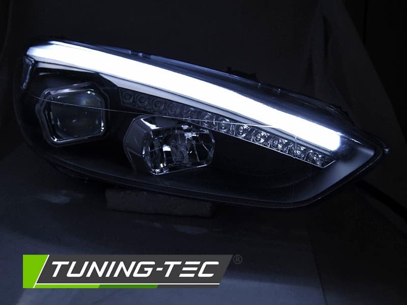 Predné svetlá Ford Focus 3 15-18 DRL Black – náhľad 2