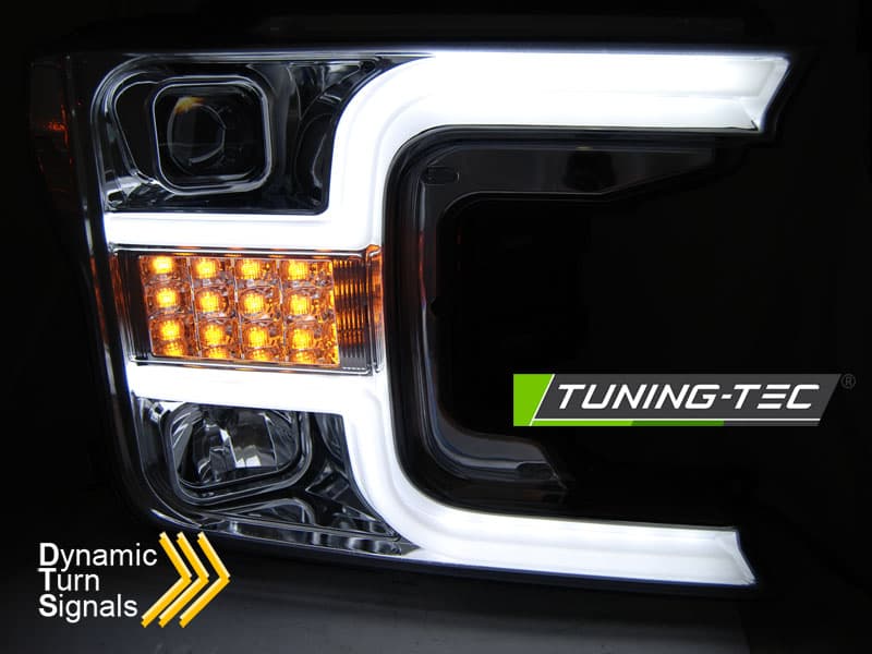 Predné svetlá Ford F150 MK13 17-20 Chrome – náhľad 3