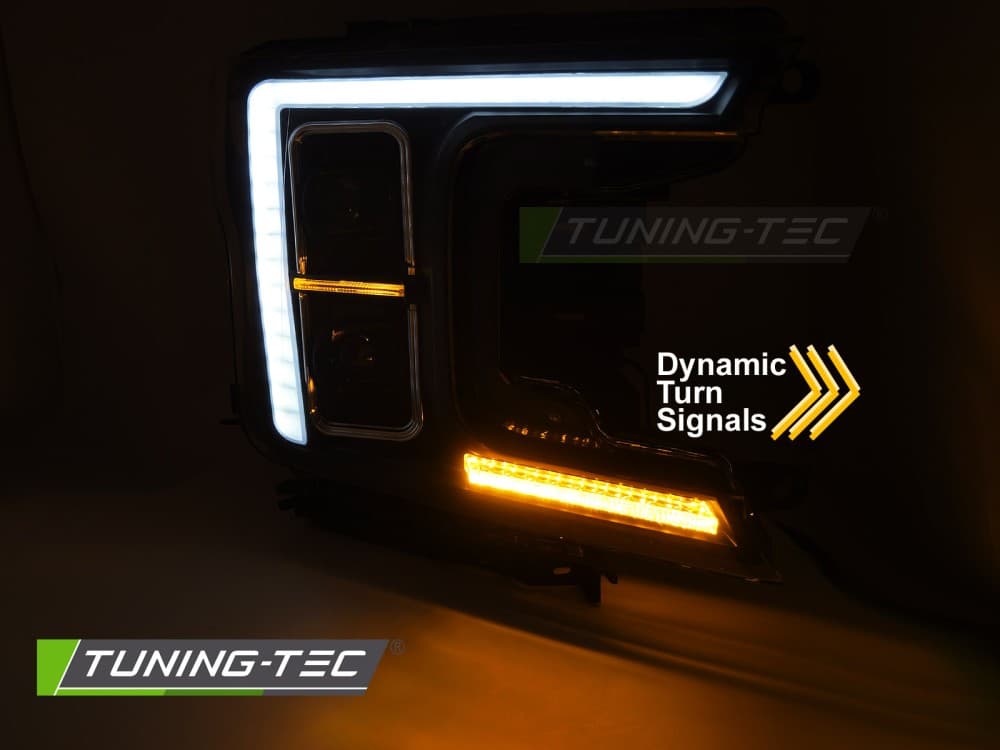 Predné svetlá Ford F150 MK13 17-20 Full LED Black – náhľad 3