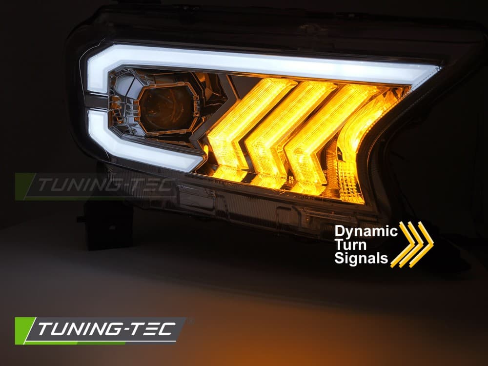 Predné svetlá Ford Ranger 5 16-22 Full LED Dynamic Chrome – náhľad 3