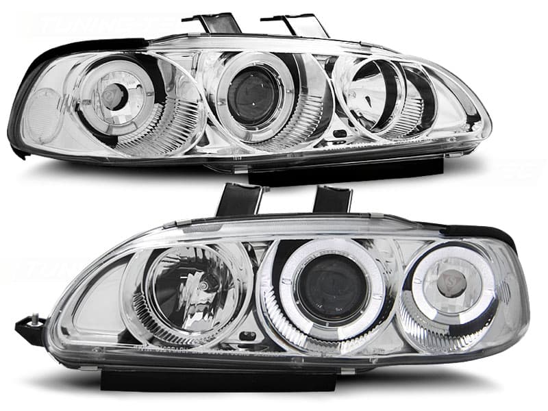 Predné svetlá Honda Civic Sedan 91-95 Angel Eyes Chrome
