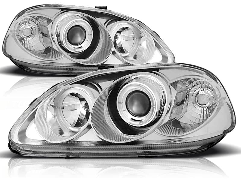 Predné svetlá Honda Civic 99-01 6 Angel Eyes Chrome