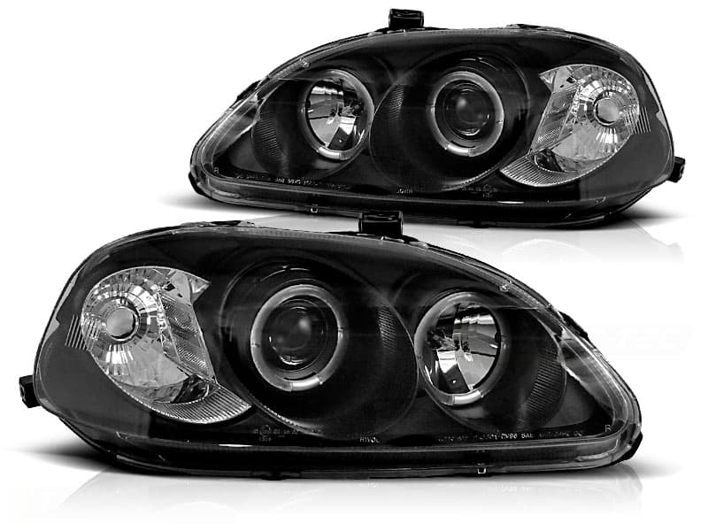 Predné svetlá Honda Civic 99-01 6 Angel Eyes Black