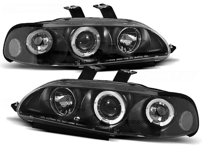 Predné svetlá Honda Civic Sedan 91-95 Angel Eyes Black