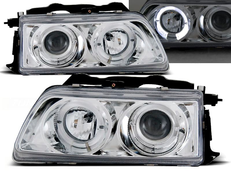 Predné svetlá Honda CRX 90-92 Angel Eyes Chrome