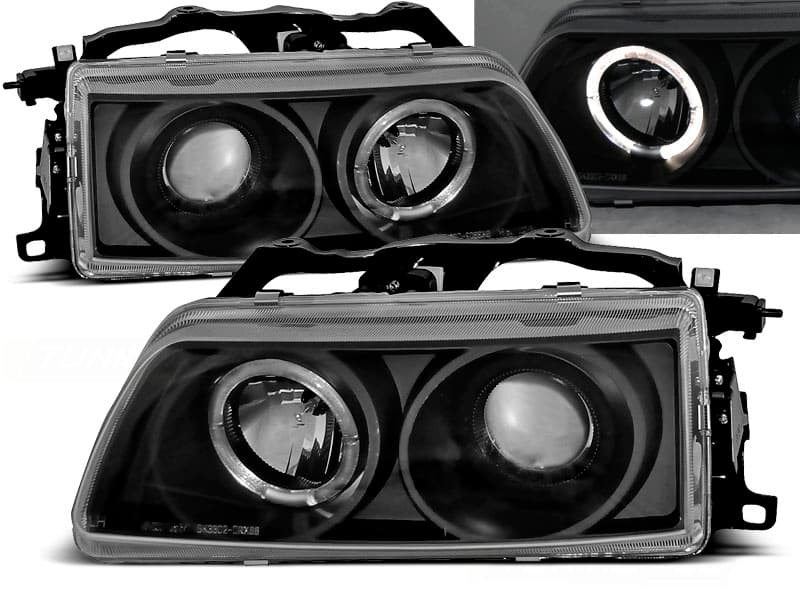 Predné svetlá Honda CRX 90-92 Angel Eyes Black