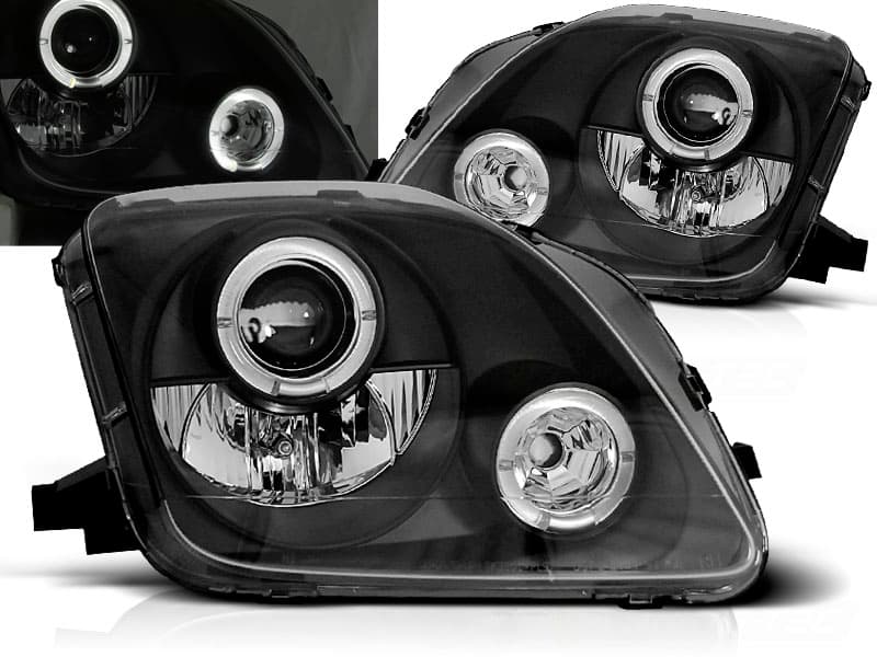 Predné svetlá Honda Prelude 97-01 Angel Eyes Black