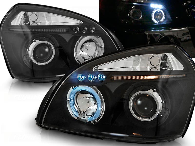 Predné svetlá Hyundai Tucson 04-10 Angel Eyes Black