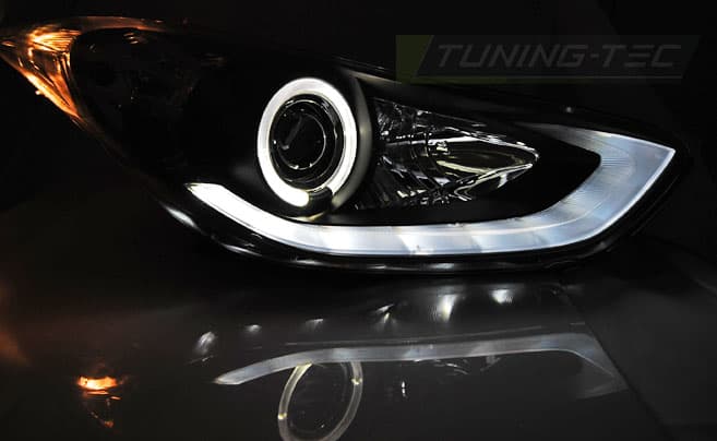 Predné svetlá Hyundai Elantra 10-15 Black – náhľad 2