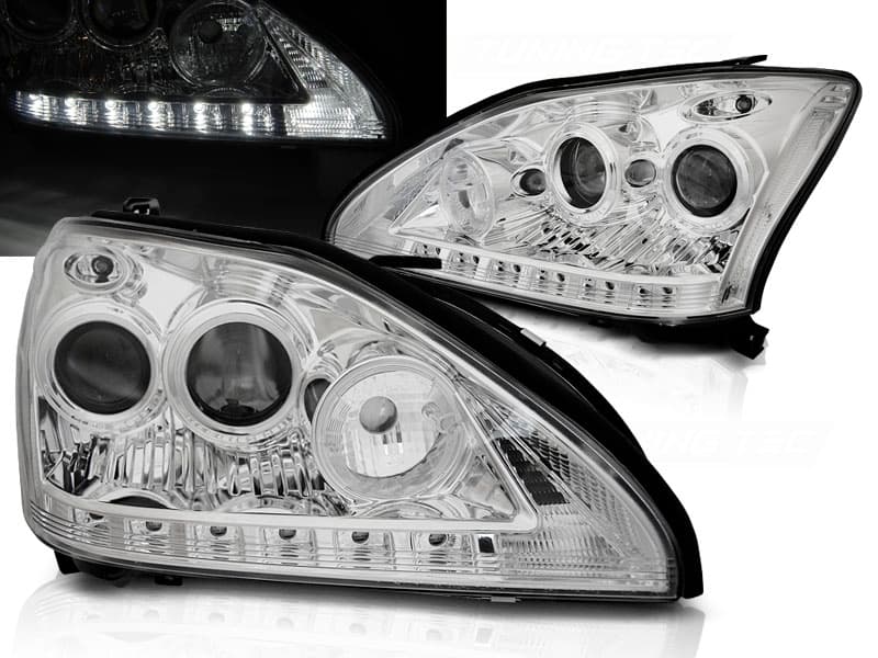 Predné svetlá RX 03-08 Devil Eyes Lexus Chrome