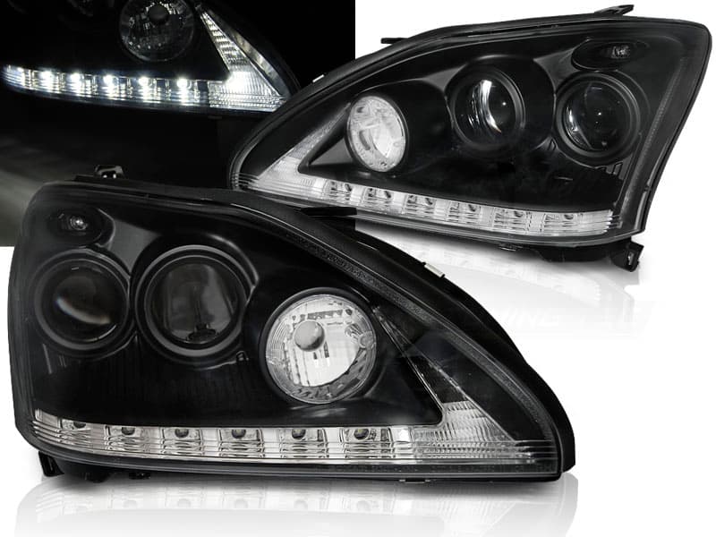 Predné svetlá RX 03-08 Devil Eyes Lexus Black
