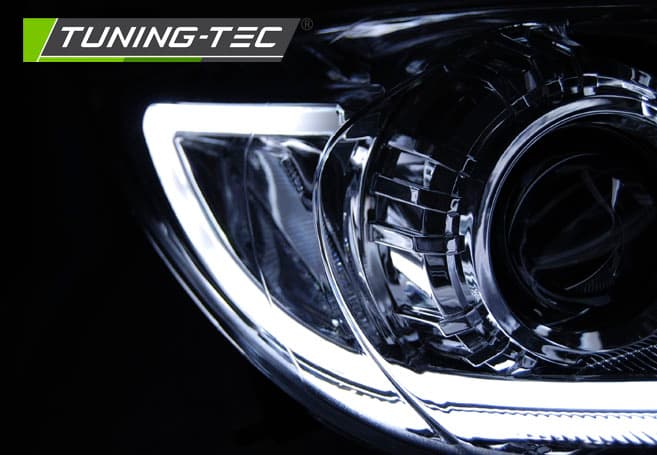Predné svetlá Mazda 3 09-13 Tube Light Chrome – náhľad 3