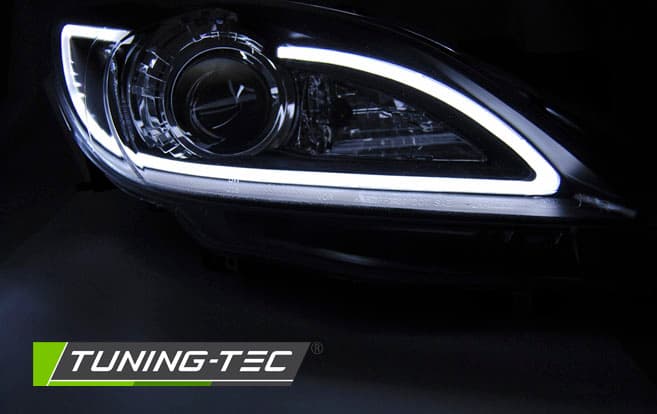 Predné svetlá Mazda 3 09-13 Tube Light Black – náhľad 2