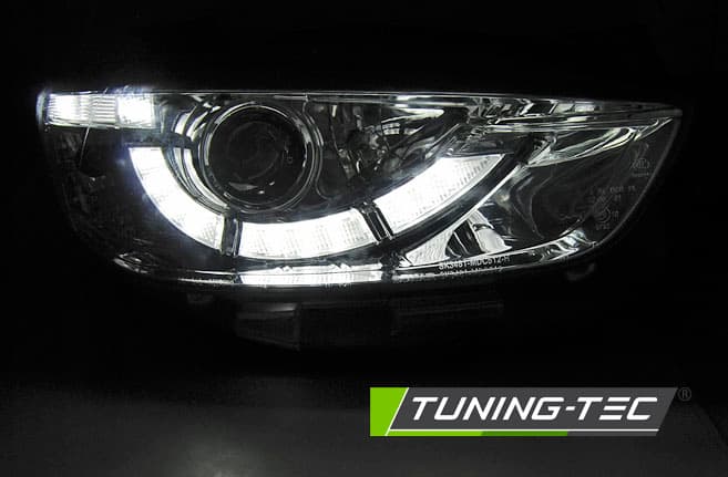 Predné svetlá Mazda CX5 11-15 DRL Xenón Chrome – náhľad 2