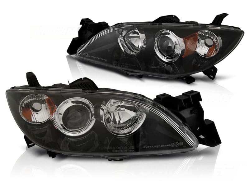 Predné svetlá Mazda 3 03-09 Xenón Black