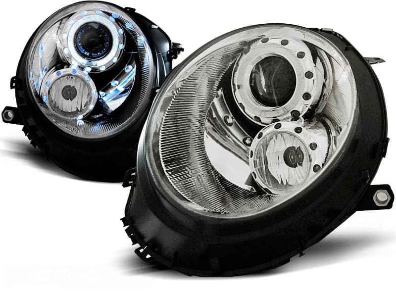 Predné svetlá Mini Cooper 06-14 Angel Eyes Chrome - 05
