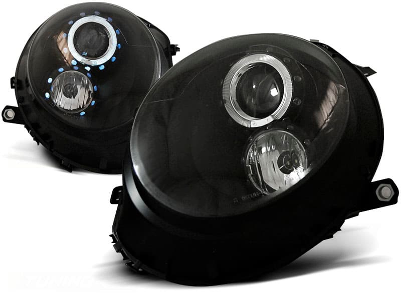 Predné svetlá Mini Cooper 06-14 Angel Eyes Black - 06