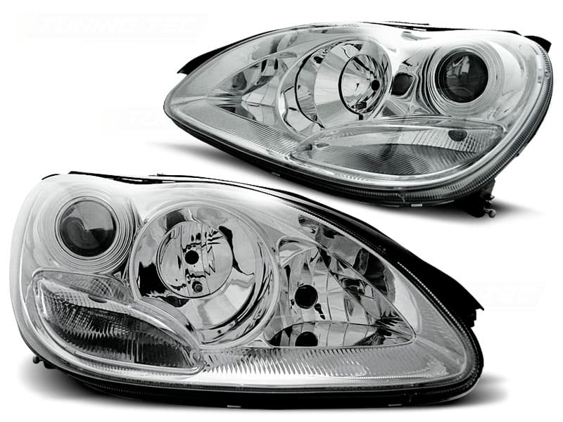 Predné svetlá Mercedes W220 S 98-05 Xenón Chrome - 35