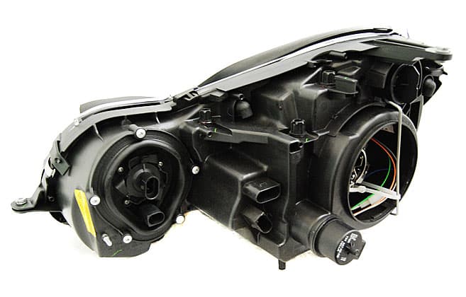 Predné svetlá Mercedes E W211 02-06 D2S/H7 Chrome – náhľad 3