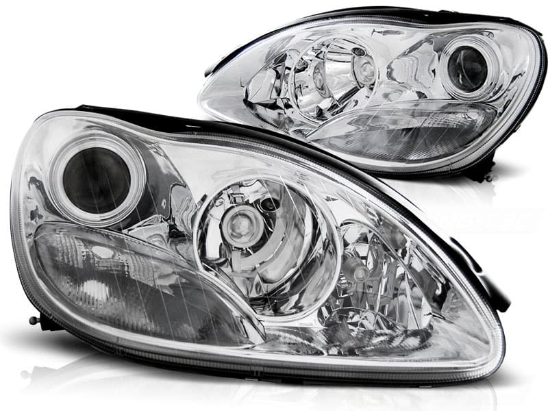Predné svetlá Mercedes W220 S 98-05 Xenón Chrome - 78