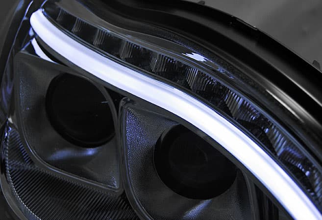 Predné svetlá Mercedes S W220 98-05 Tube Light Chrome – náhľad 3