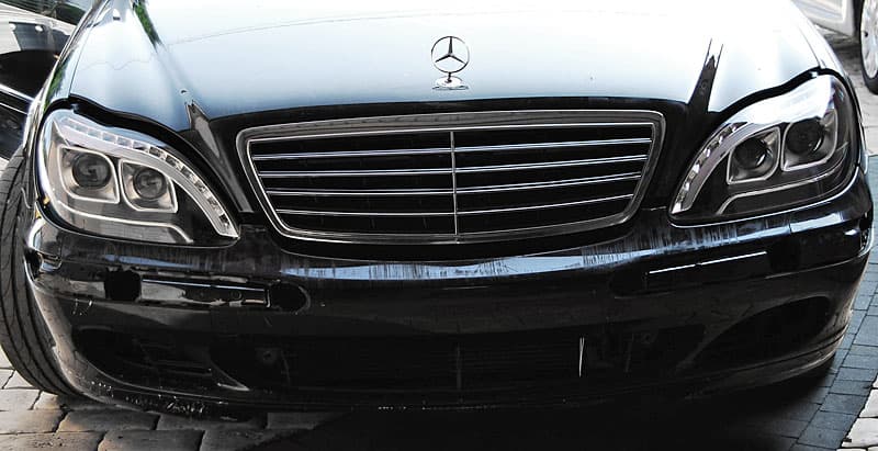 Predné svetlá Mercedes S W220 98-05 Tube Light Black – náhľad 3