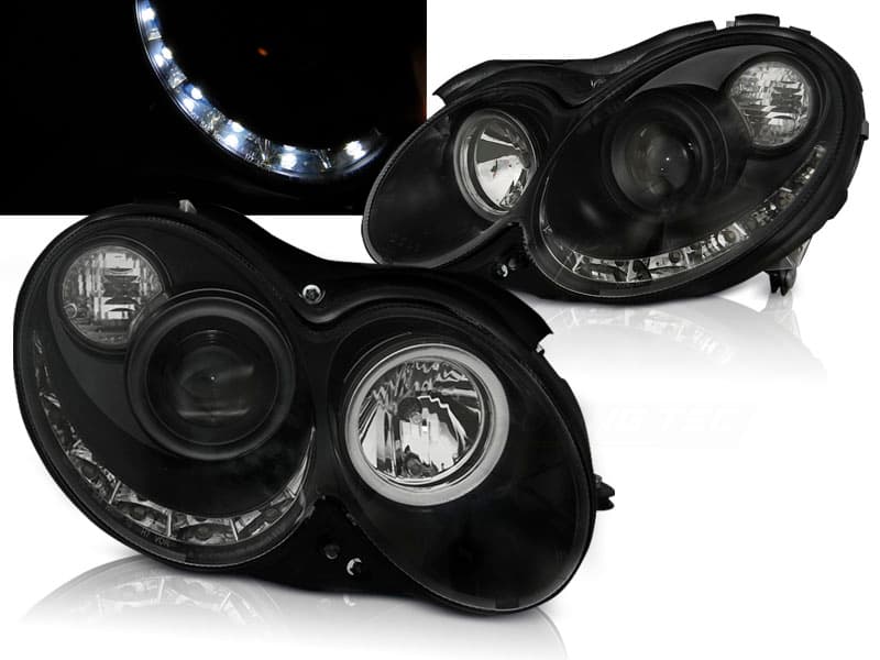 Predné svetlá Mercedes CLK W209 03-10 DE Black