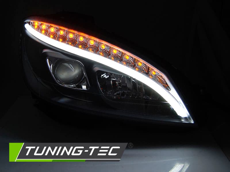 Predné svetlá Mercedes W204 07-10 H7 Tube Light Black – náhľad 2