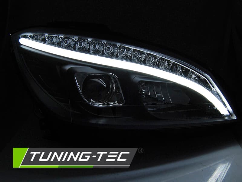 Predné svetlá Mercedes W204 07-10 H7 Tube Light Black – náhľad 3