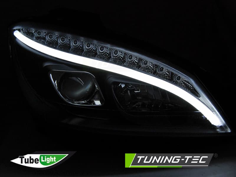 Predné svetlá Mercedes W204 07-10 H7 Tube Light LED Dynamic Black – náhľad 3