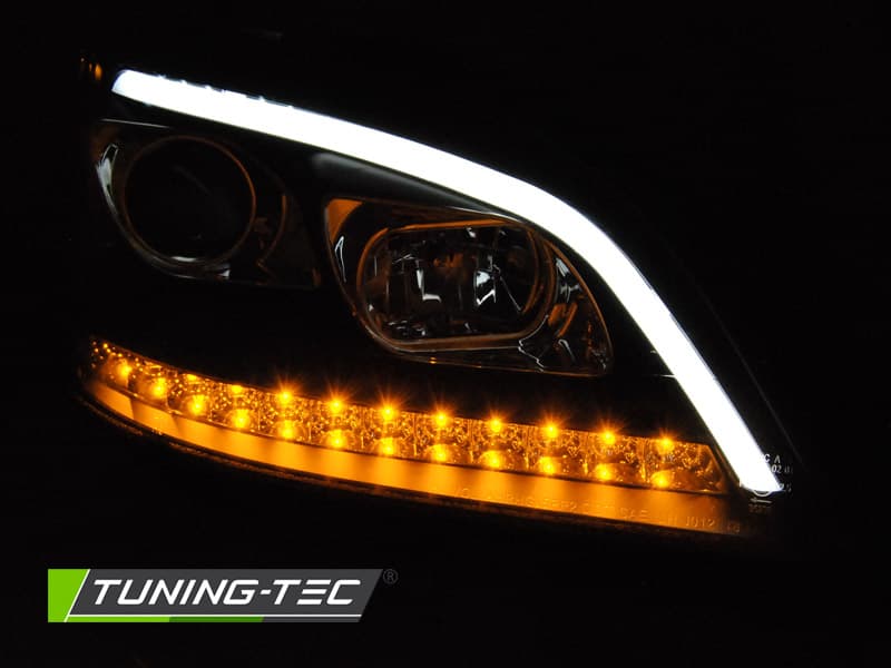 Predné svetlá Mercedes W164 ML 05-08 Tube Light Black – náhľad 2