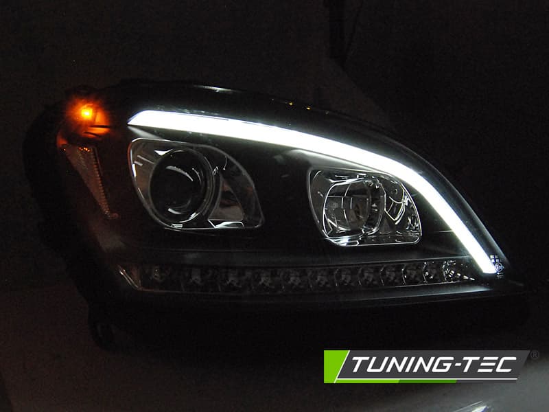 Predné svetlá Mercedes W164 ML 05-08 Tube Light Black – náhľad 3
