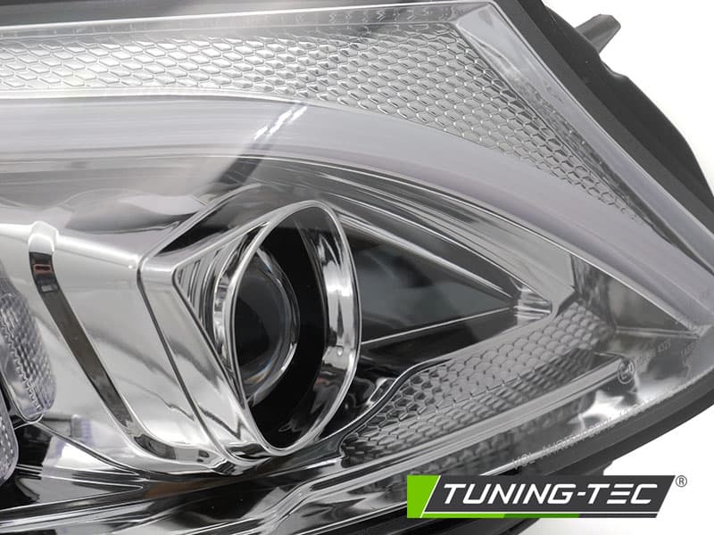 Predné svetlá Mercedes C W205 14-18 Tube LED Chrome – náhľad 3